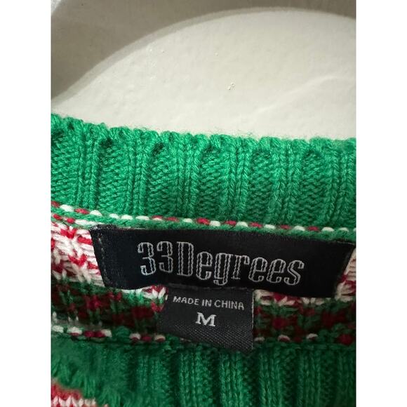 UGLY Holiday 33 Degrees Holiday Reverse Sequin Sweater Medium - Picture 4 of 7
